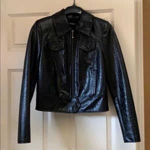 Faux crocodile jacket